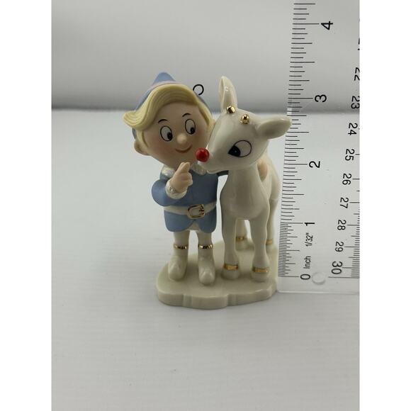 Vintage Lenox Rudolf and Hermey "Glowing Friendship" Ornament 2003 Porcelain - Picture 7 of 9